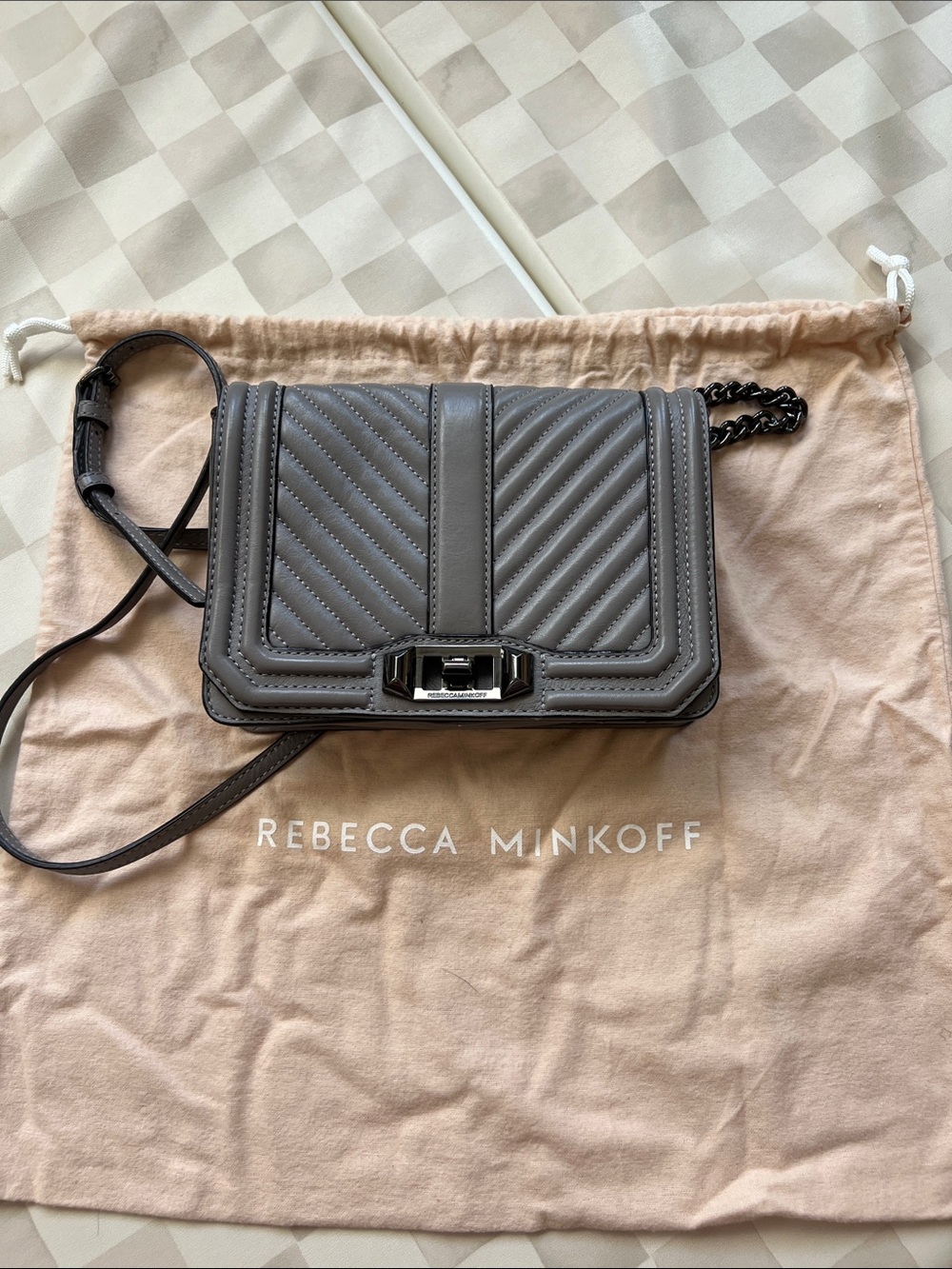 Rebecca Minkoff Gray Love Crossbody